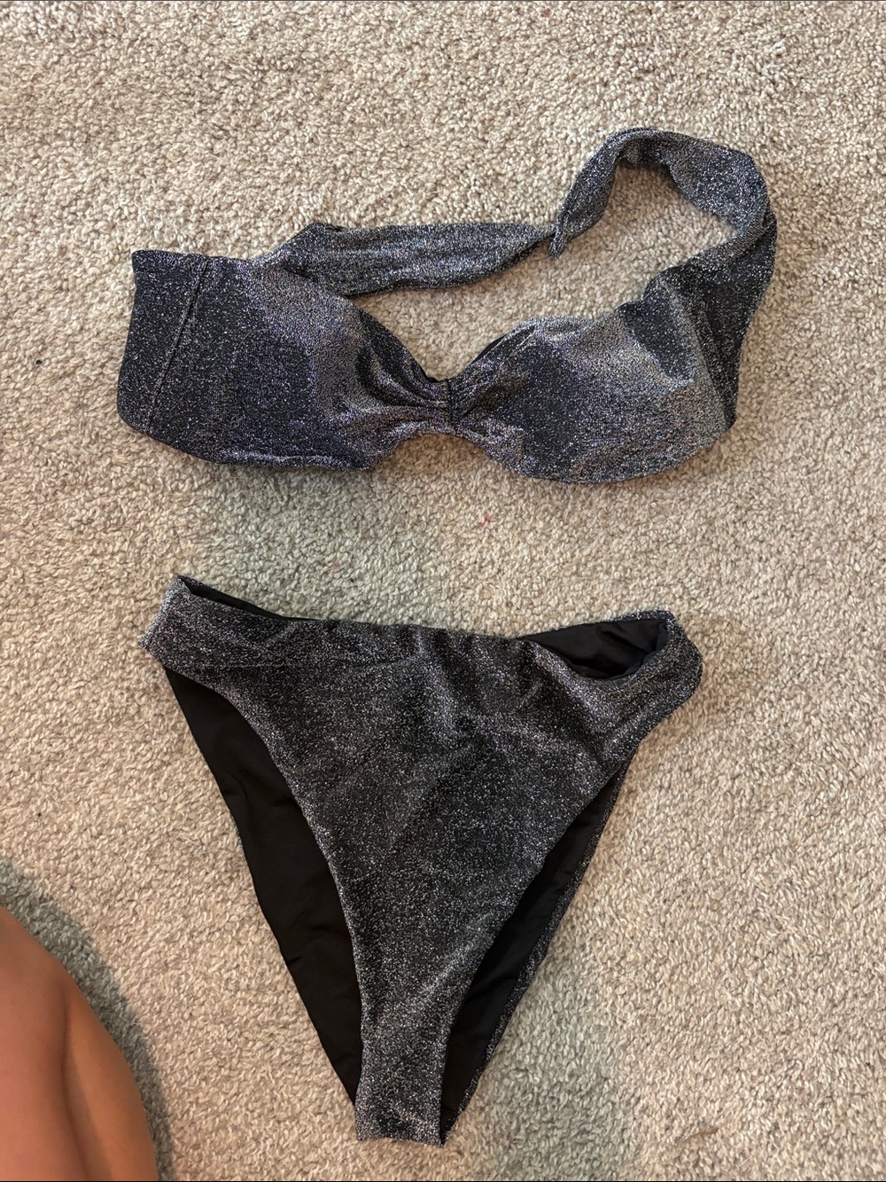 Dippin' Daisy's Shimmery Black Two-Piece Bikini